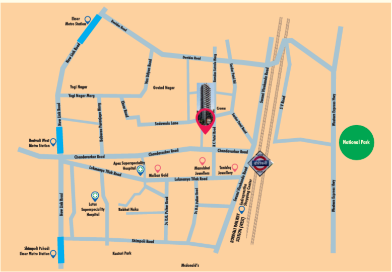 Borivali West Location Map